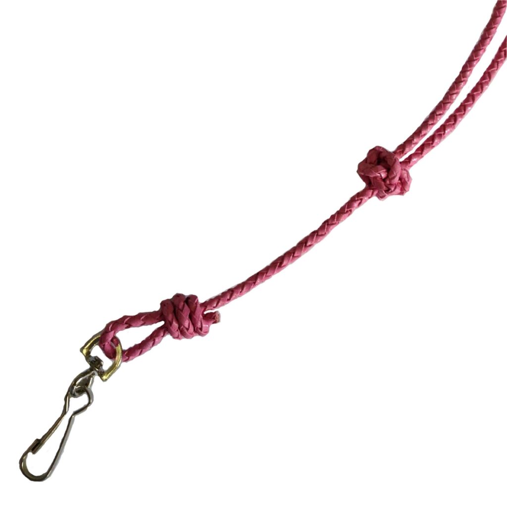 Woven Leather Lanyard