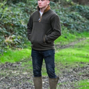 Hegdon 3/4 Zip Fleece - Gents - Khaki - Image 2