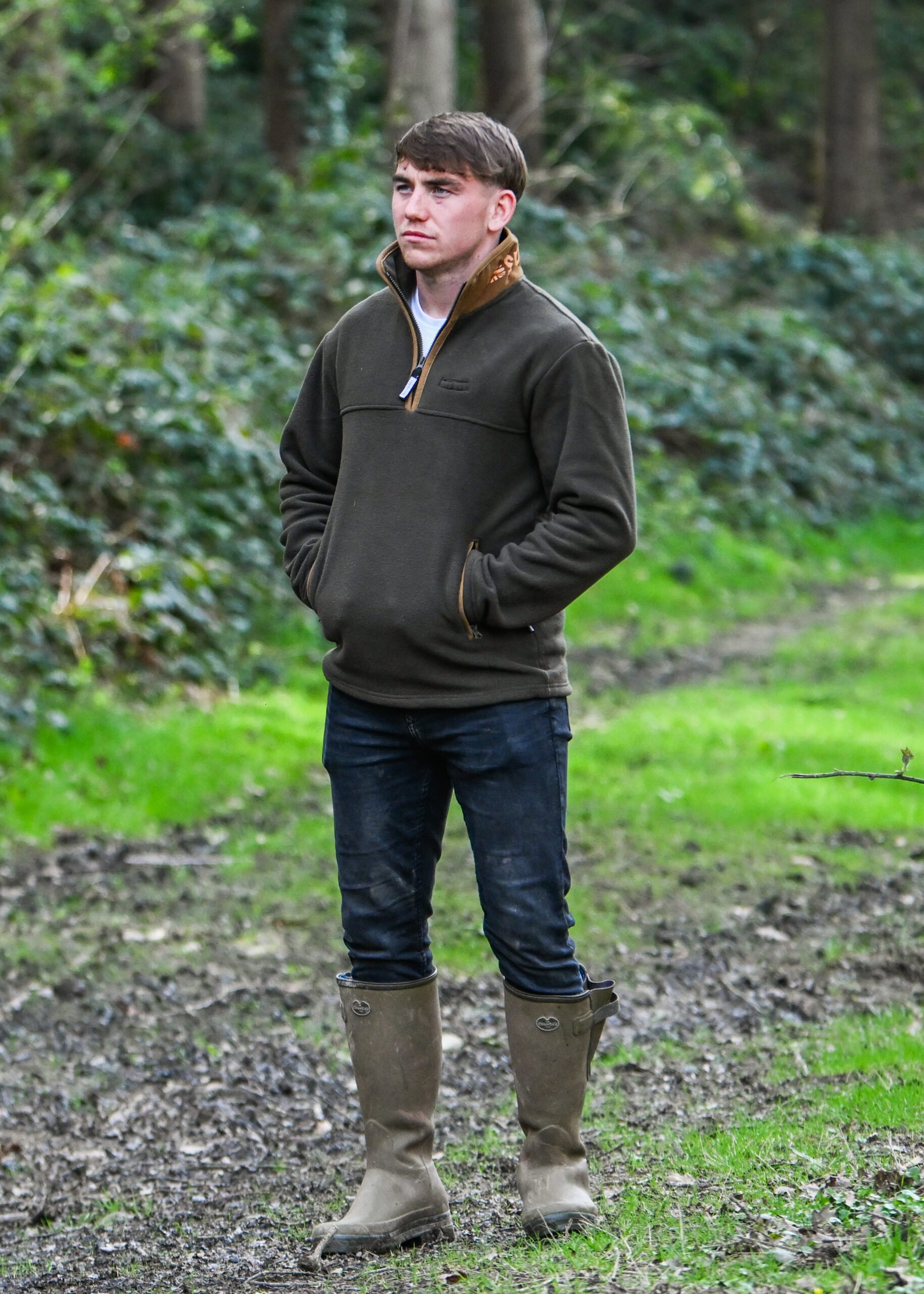 Hegdon 3/4 Zip Fleece - Gents - Khaki - Image 2