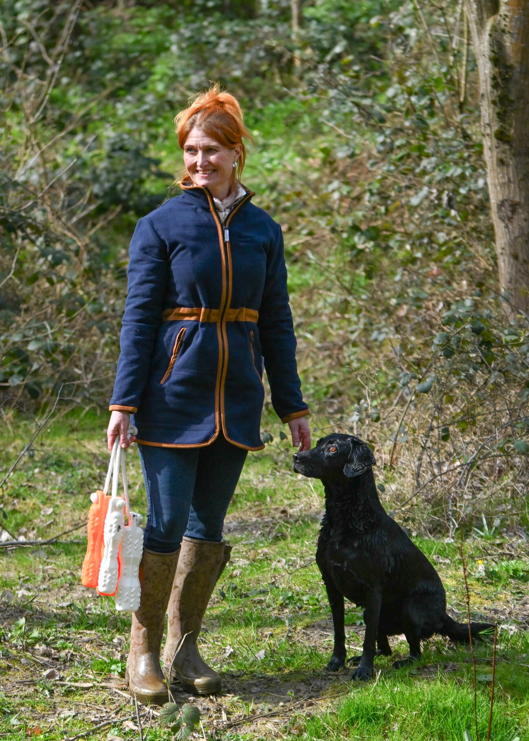 Ladies Harpley Long Fleece - Navy - Image 2