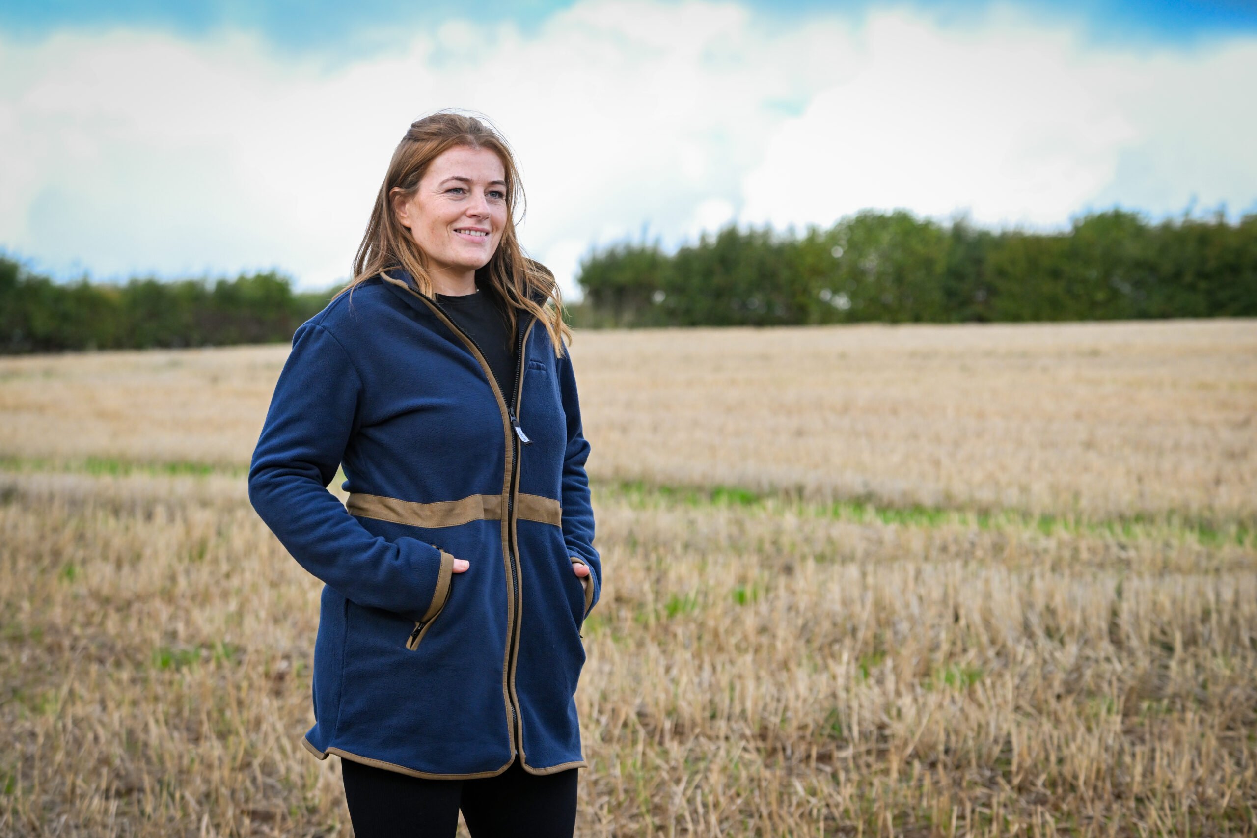 Ladies Harpley Long Fleece - Navy - Image 3