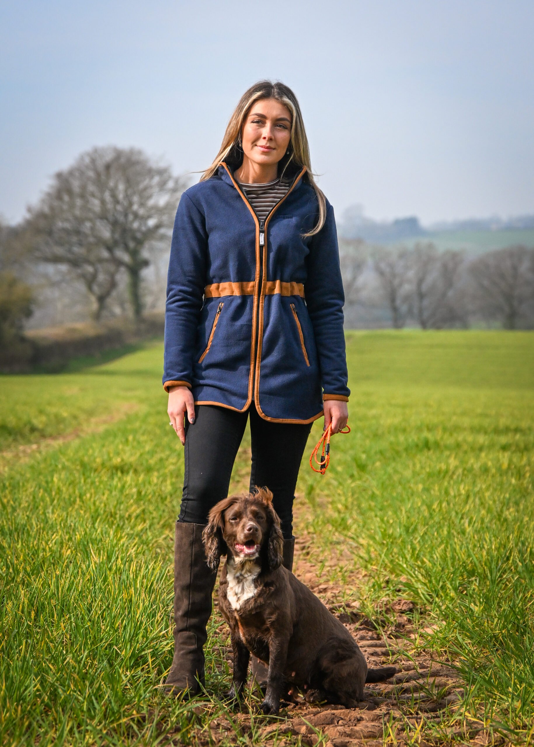 Ladies Harpley Long Fleece - Navy - Image 4